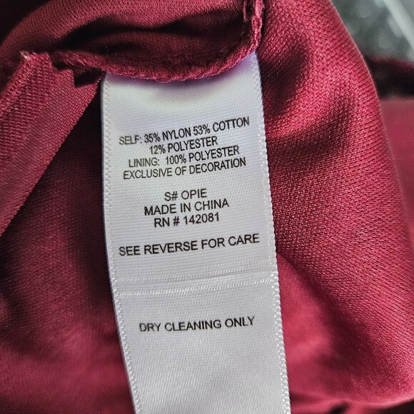 Altard' State Womens Burgundy Lace Fit & Flare Dress Circle Neck Size Sm Formal - Picture 12 of 14